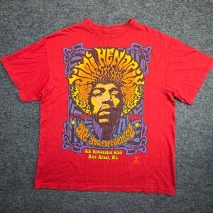Liquid Blue Jimi Hendrix T-Shirt Mens XL Red Are You Experienced Graphic Tee